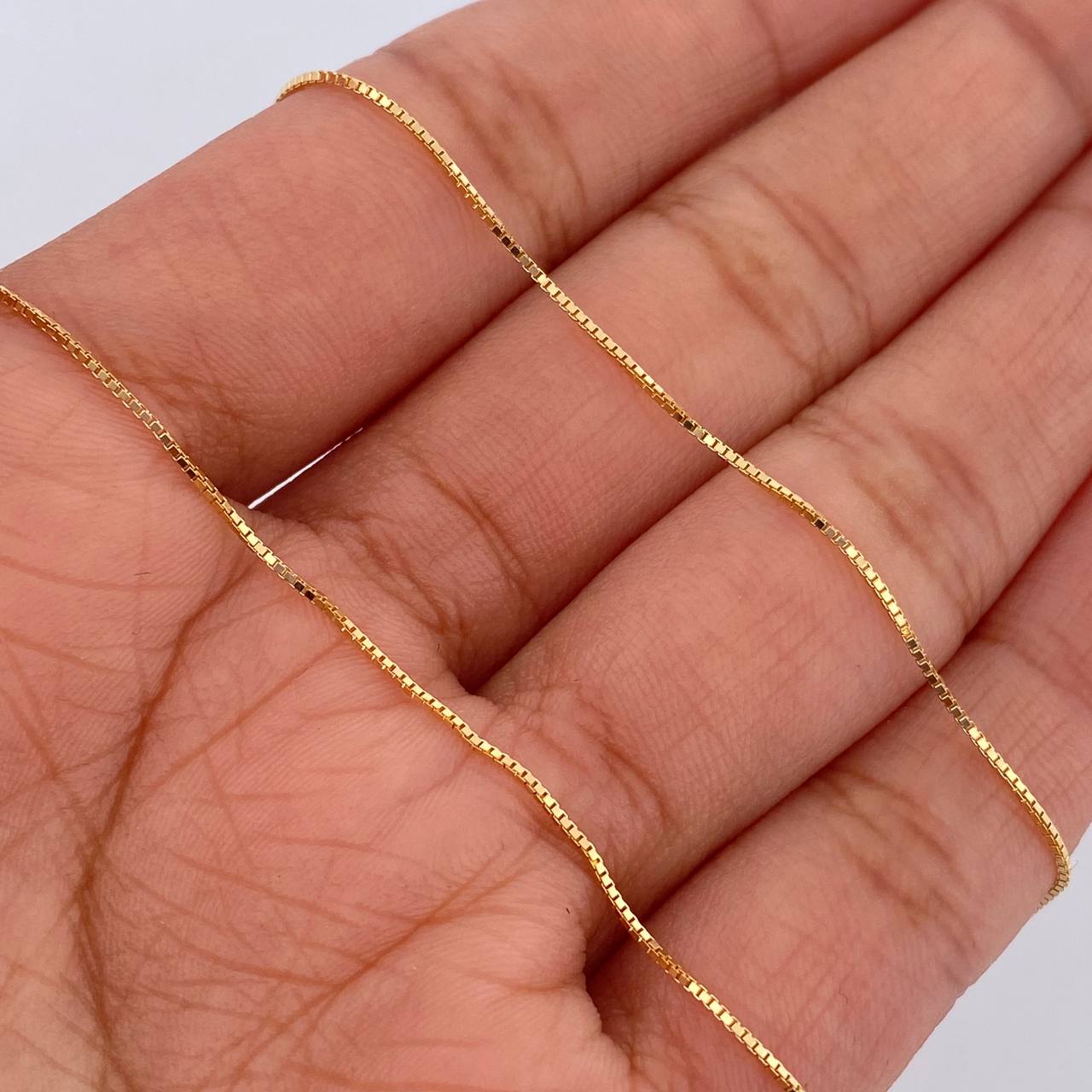 Cadena Veneciana 1.7gr / 45cm / 0.5mm Oro Amarillo +3 18K $
