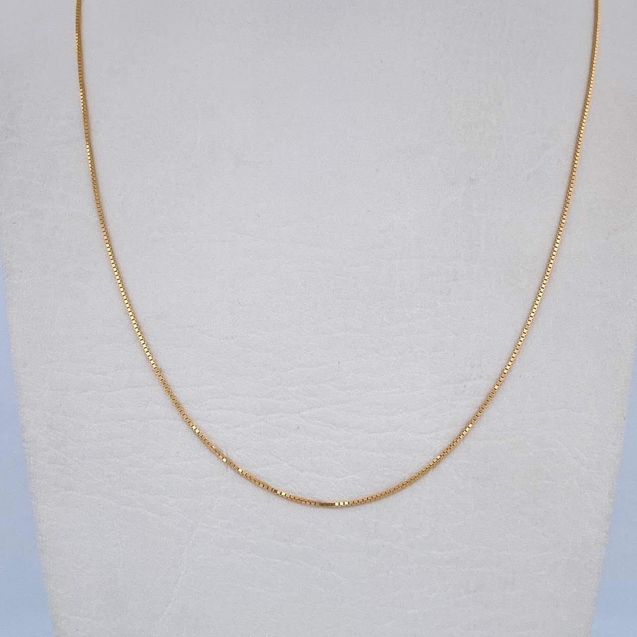 Cadena Veneciana 1.7gr / 45cm / 0.5mm Oro Amarillo +3 18K $