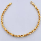 Rope Bracelet 5.2gr / 19.8cm / 4.2mm Yellow Gold +3 18K &