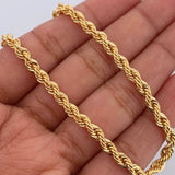 Rope Bracelet 5.2gr / 19.8cm / 4.2mm Yellow Gold +3 18K &