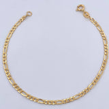 Figaro Bracelet 1.75gr / 19cm / 2.4mm Yellow Gold +1 18K $
