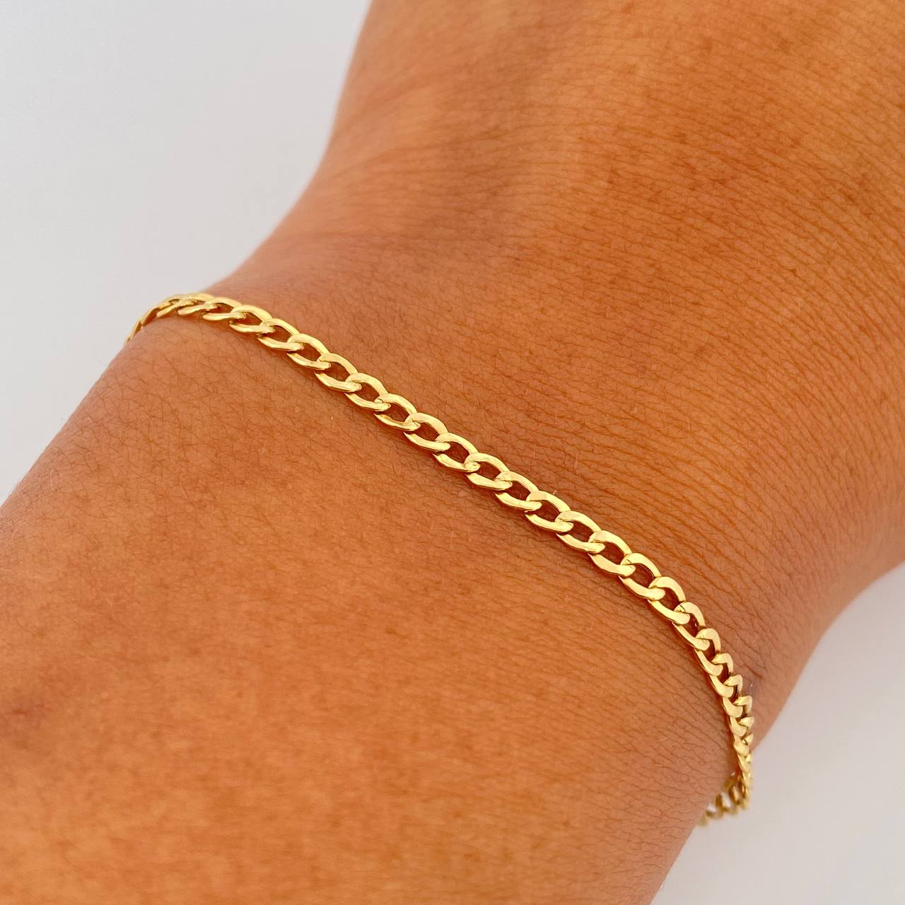 Cuban Links Bracelet 1.1gr / 19.4cm / 2.2mm Yellow Gold +1 18K $