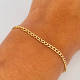 Cuban Links Bracelet 1.1gr / 19.4cm / 2.2mm Yellow Gold +1 18K $