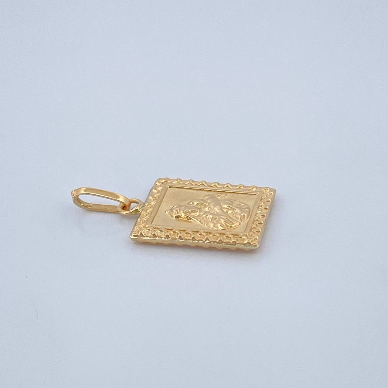 Pendant Virgin of Carmen - Christ 0.8gr / 0.8in / 18K Yellow Gold &