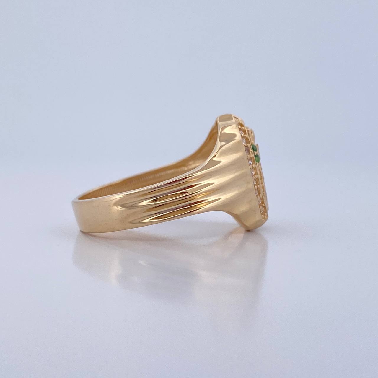 Virgin Guadalupe Ring 4.3gr / Size 7 / 18K Yellow Gold &