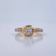 Circle Churumbela Ring 3.65gr / Size 7 1/4 / Two-tone Yellow White 18K Gold &
