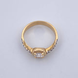 Circle Churumbela Ring 3.65gr / Size 7 1/4 / Two-tone Yellow White 18K Gold &
