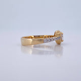 Circle Churumbela Ring 3.65gr / Size 7 1/4 / Two-tone Yellow White 18K Gold &