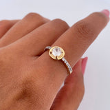 Circle Churumbela Ring 3.65gr / Size 7 1/4 / Two-tone Yellow White 18K Gold &