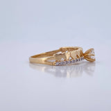 Anillo Churumbela Corazones 2.45gr / T6 / Dos Oros Amarillo Blanco 18K %