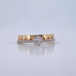 Anillo Churumbela Corazones 2.45gr / T6 / Dos Oros Amarillo Blanco 18K %