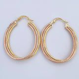 Camille Hoop Earrings 2.35gr / 3.7cm / Three 18K Golds