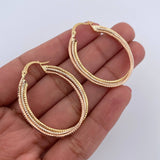 Camille Hoop Earrings 2.35gr / 3.7cm / Three 18K Golds