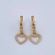 Heart Hoop Earrings 3.05gr / 2.2cm / 18K Yellow Gold &