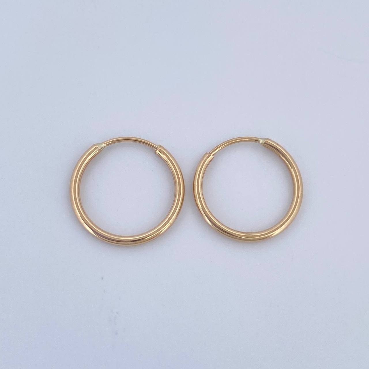 Hoop Earrings Hoop 0.6gr / 1.2cm / 18K Yellow Gold &