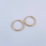 Hoop Earrings Hoop 0.6gr / 1.2cm / 18K Yellow Gold &
