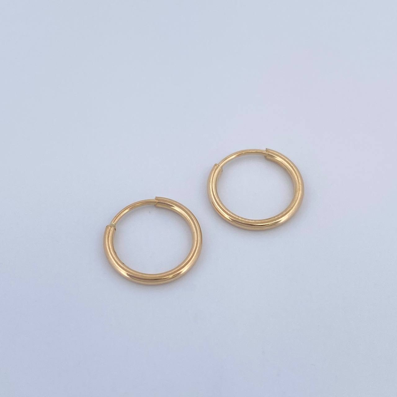 Hoop Earrings Hoop 0.5gr / 1cm / 18K Yellow Gold &