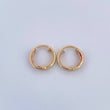 Double Track Hoop Earrings 0.8gr / 1cm / 18K Yellow Gold &
