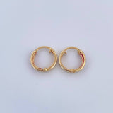Double Track Hoop Earrings 0.8gr / 1cm / 18K Yellow Gold &