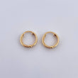 Double Track Hoop Earrings 0.9gr / 1cm / 18K Yellow Gold &