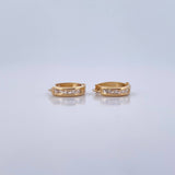 Double Track Hoop Earrings 0.9gr / 1cm / 18K Yellow Gold &