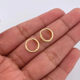 Double Track Hoop Earrings 0.9gr / 1cm / 18K Yellow Gold &