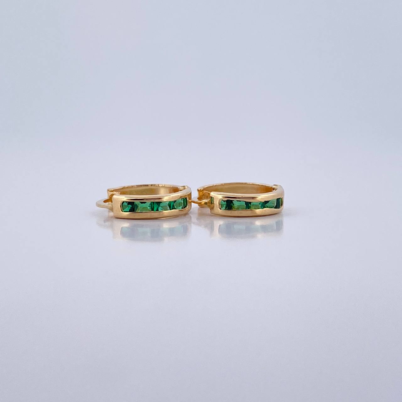 Double Track Hoop Earrings 0.8gr / 1cm / 18K Yellow Gold &