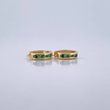 Double Track Hoop Earrings 0.8gr / 1cm / 18K Yellow Gold &