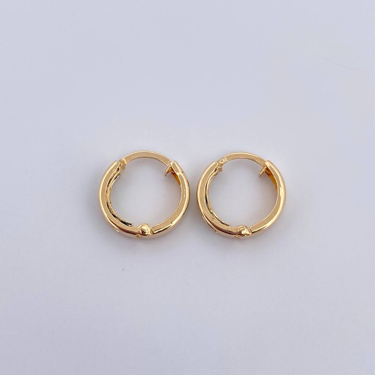 Double Track Hoop Earrings 0.8gr / 1cm / 18K Yellow Gold &