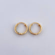 Double Track Hoop Earrings 0.8gr / 1cm / 18K Yellow Gold &