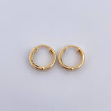 Double Track Hoop Earrings 0.8gr / 1cm / 18K Yellow Gold &