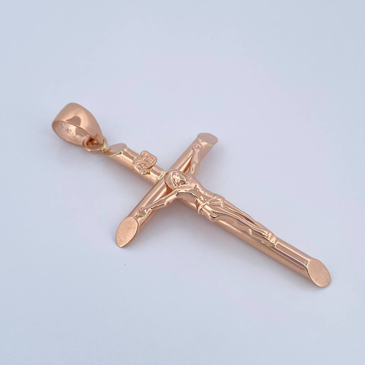 Pendant Cross Christ 2.75gr / 5.4cm / 18K Rose Gold &