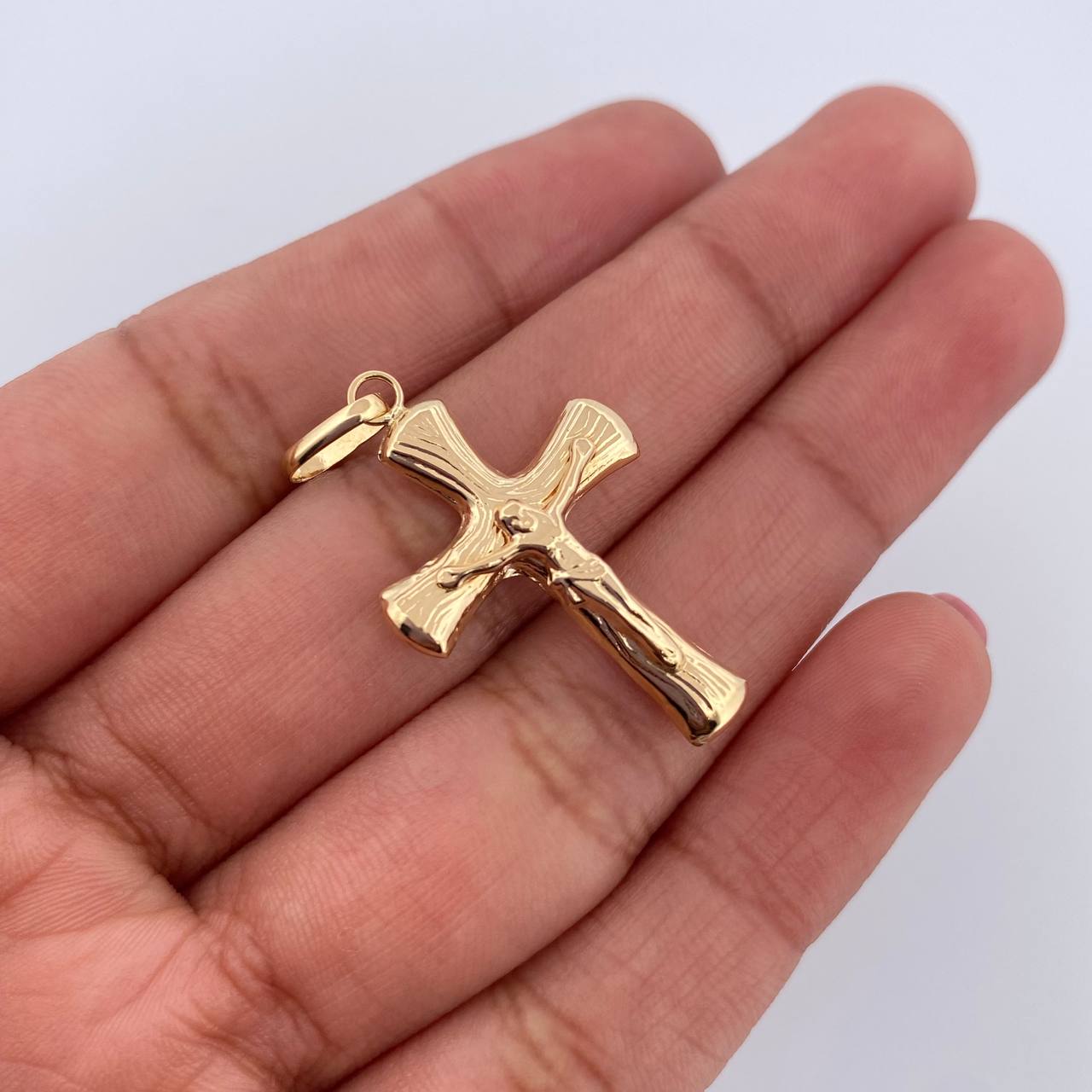 Pendant Cross Christ 1.2gr / 3.5cm / 18K Yellow Gold &