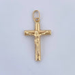 Pendant Cross Christ 0.8gr / 2.8cm / 18K Yellow Gold &
