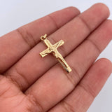 Pendant Cross Christ 0.8gr / 2.8cm / 18K Yellow Gold &