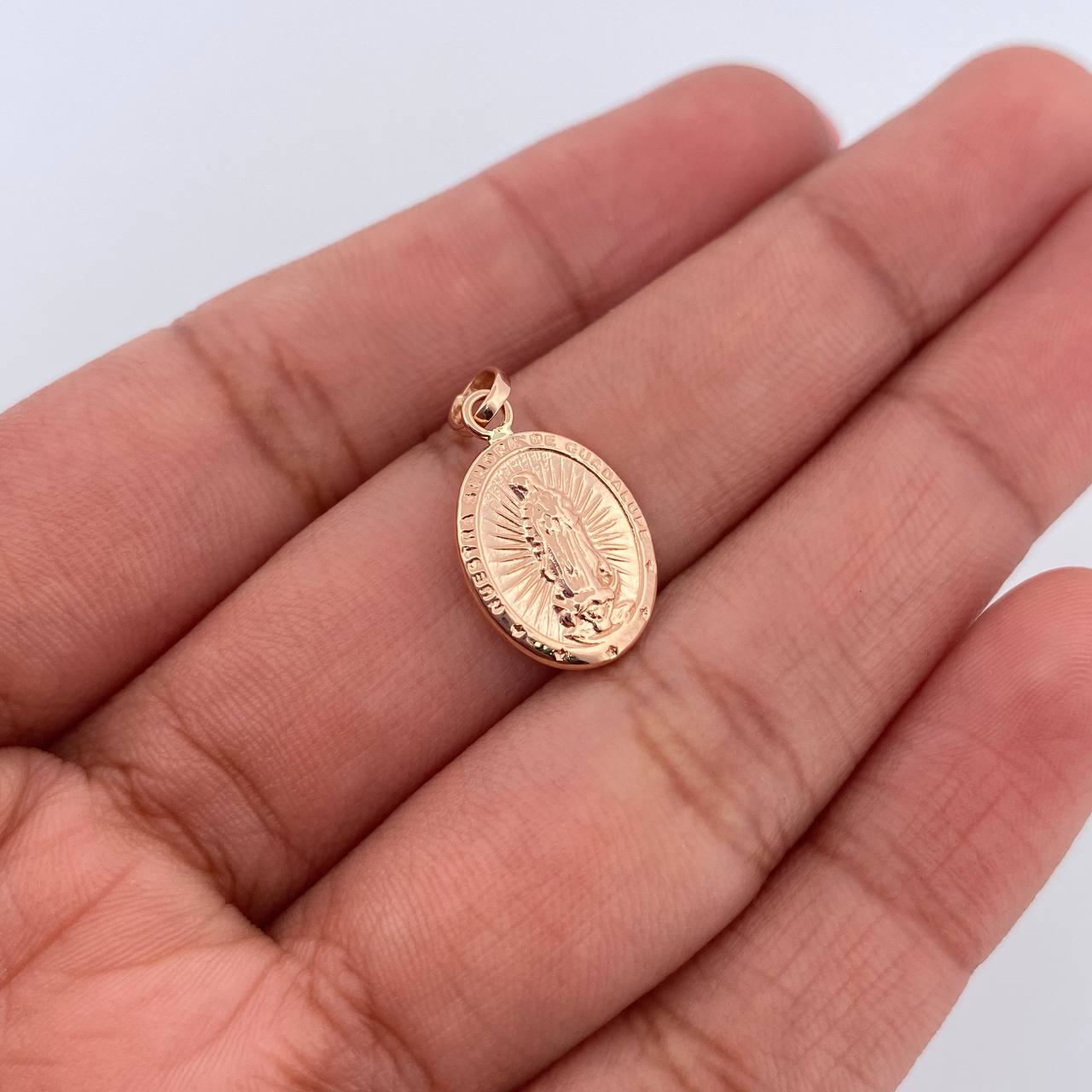 Pendant Virgin Guadalupe 0.7gr / 2cm / 18K Rose Gold &