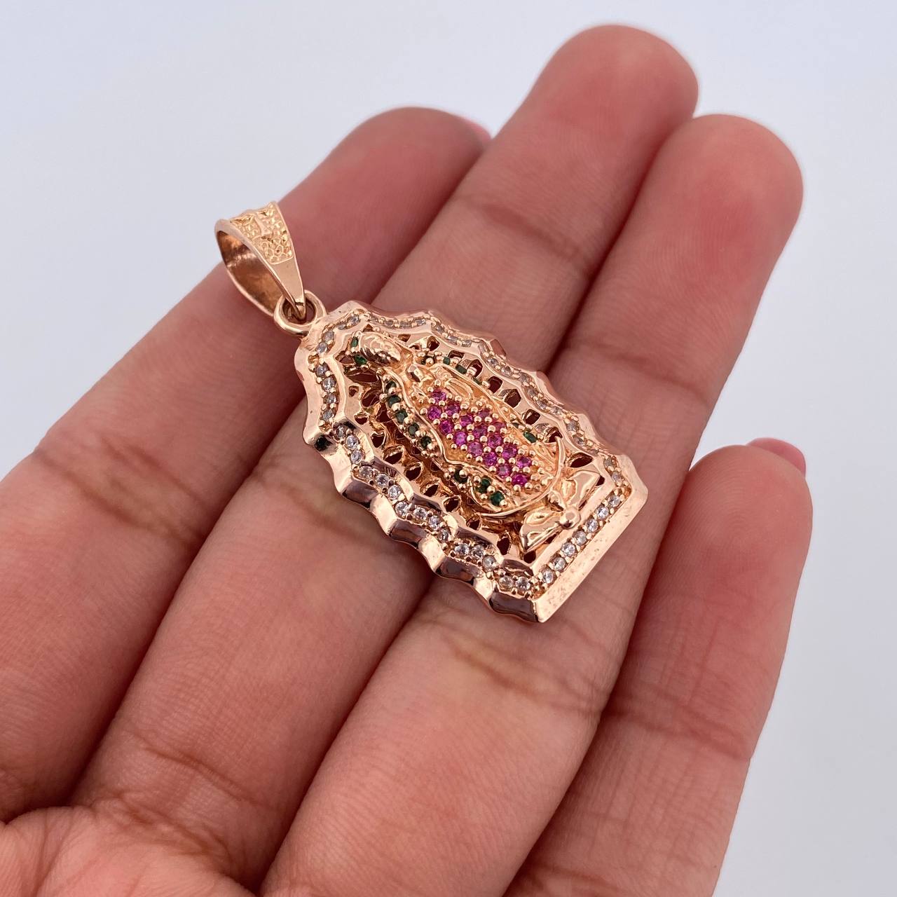 Pendant Virgin Guadalupe 6.65gr / 3.7cm / 18K Rose Gold &