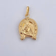 Horseshoe Horse Pendant 1.1gr / 2.5cm / 18K Yellow Gold &