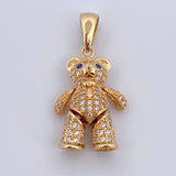 Pendant Articulated Bear Tie 4.7gr / 3cm / 18K Yellow Gold &