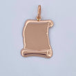Pendant Scroll Plate 1.2gr / 3cm / 18K Rose Gold &