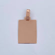 Pendant Rectangular Plate 1.1gr / 2.7cm / 18K Rose Gold &
