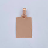 Pendant Rectangular Plate 1.15gr / 2.7cm / 18K Rose Gold &
