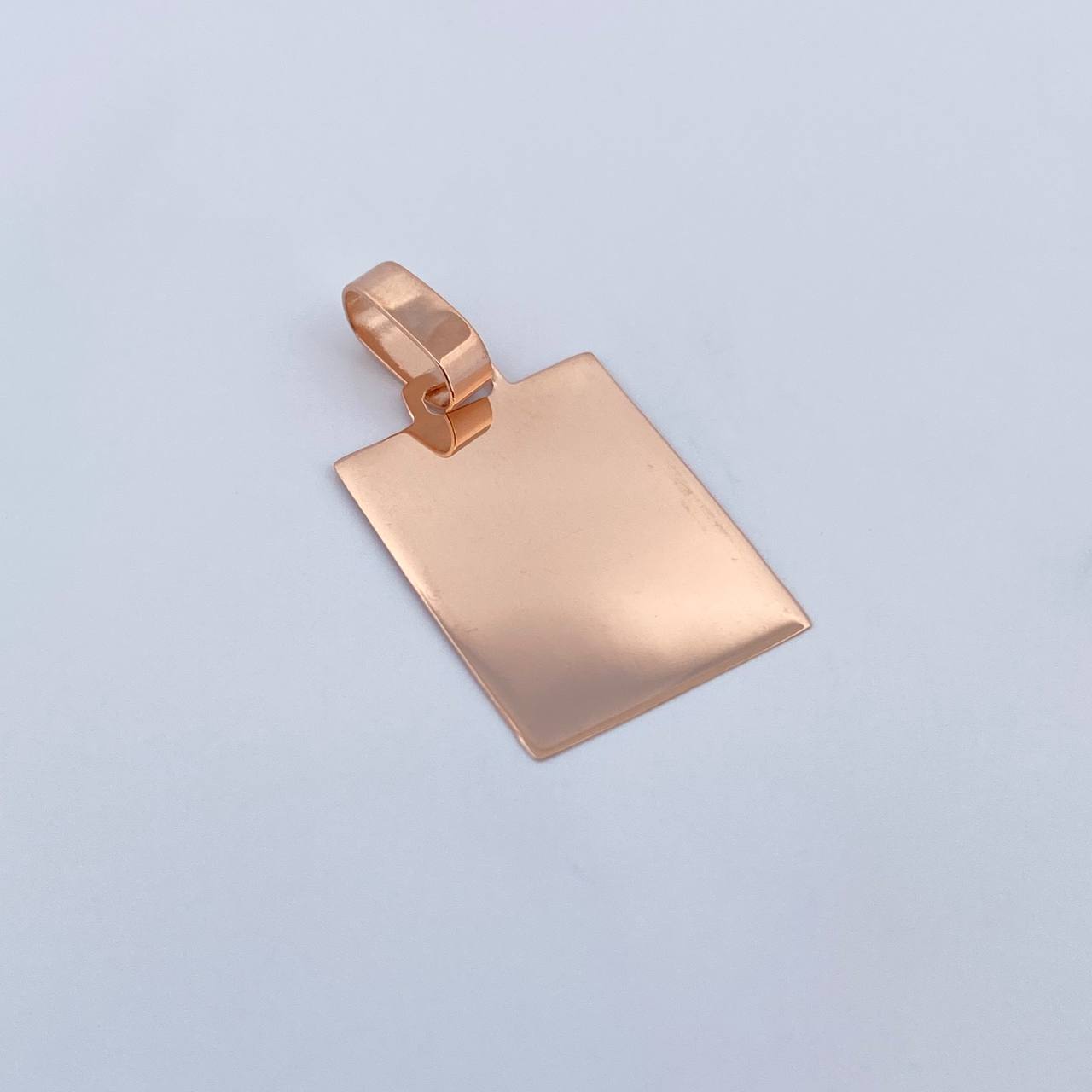 Pendant Rectangular Plate 1.1gr / 2.7cm / 18K Rose Gold &