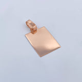 Pendant Rectangular Plate 1.1gr / 2.7cm / 18K Rose Gold &