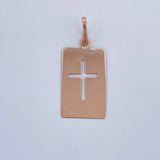 Pendant Cross Plate 0.85gr / 2.7cm / 18K Rose Gold &