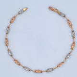 Rustic Barrel Bracelet 2.95gr / 21cm / Three 18K Golds &