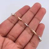 Rustic Barrel Bracelet 2.95gr / 21cm / Three 18K Golds &
