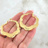 Hoop Earrings Coral Marina 5gr / 1.6in / 18K Gold +4$