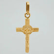Dije Cruz Cristo San Benito 1.5gr / 1 in / Oro Amarillo 18K %
