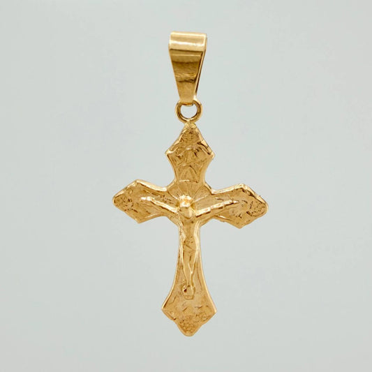 Dije Cruz Cristo 2.4gr / 1 1/2 in / Oro Amarillo 18K %